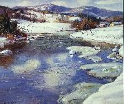 George Gardner Symons Valley Stream in Winter oil painting artist